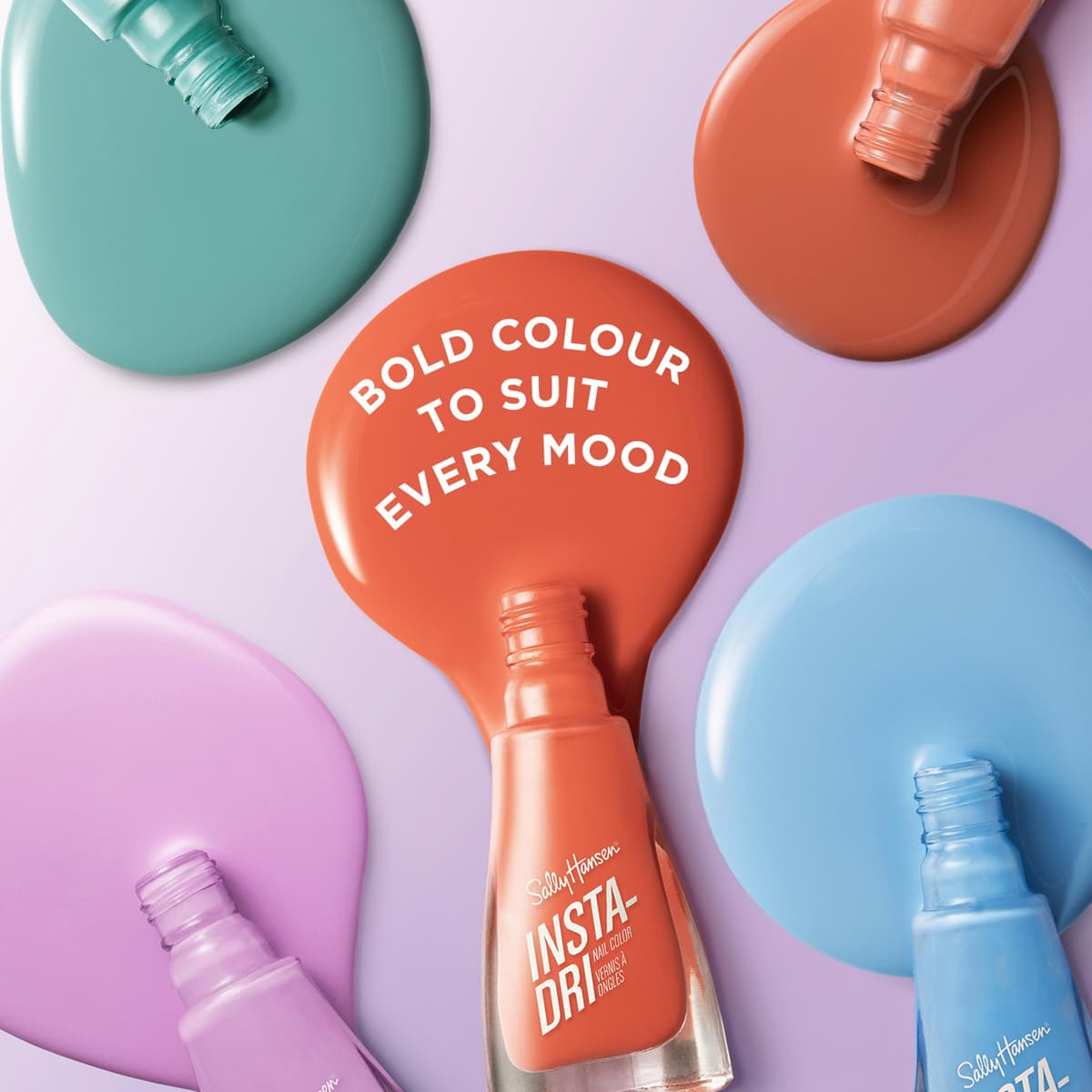Sally Hansen Insta-Dri Nail Polish, White On Time, 60 Seconds Quick Drying, Long Lasting, Streak Free, Shiny Finish, 3-in-1 Formula, Built in Base and Top Coat, 9.17ml — view 5