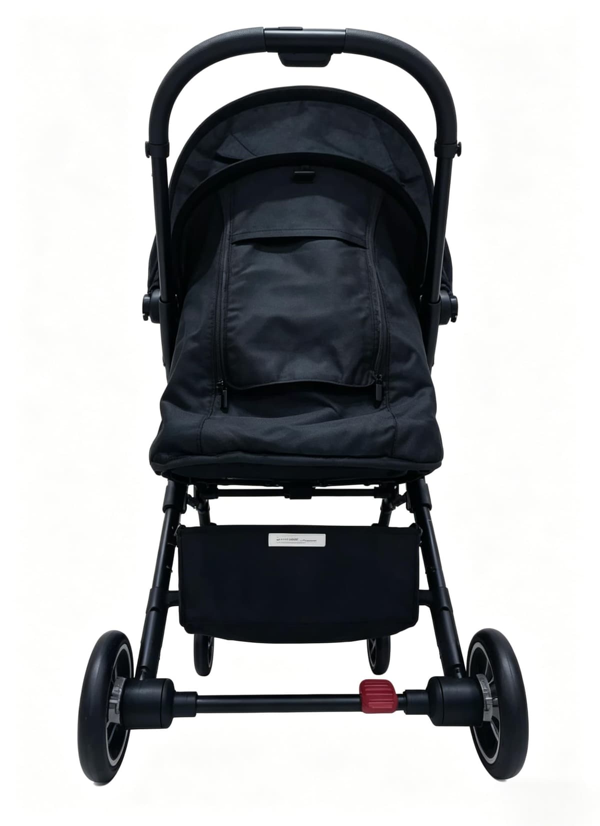 Luxury Baby Stroller Lightweight Foldable Pushchair Travel System Pram with Reclining Seat, 5-Point Harness, Storage Basket Rain Cover (Black) — view 3