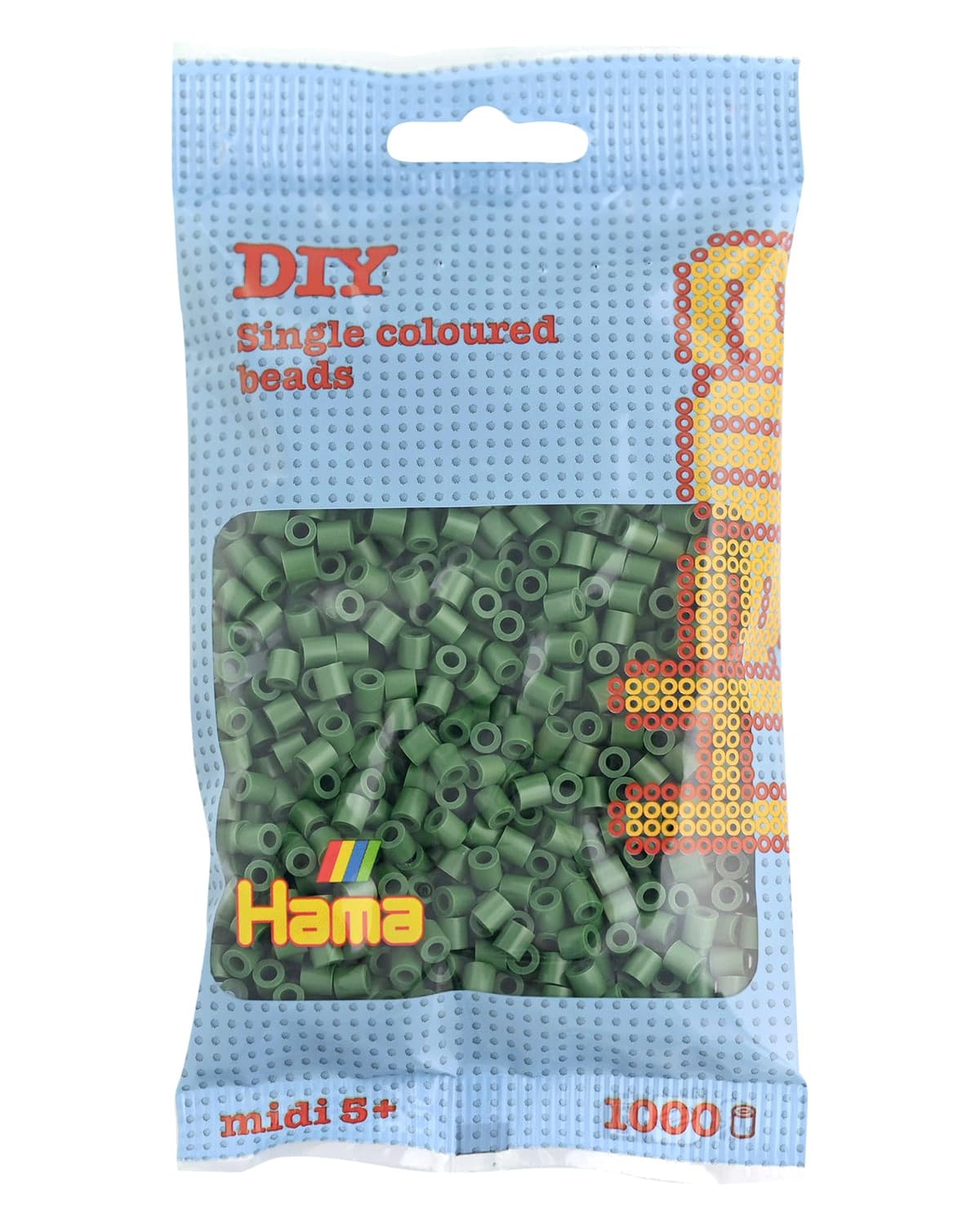 HAMA Bolsa de perlas | Aprox. 1000 cuentas midi fusibles para manualidades y mosaicos | Perlas de fusión para niños creativos 5+ | Juego de arte y decoración | Beige — view 65