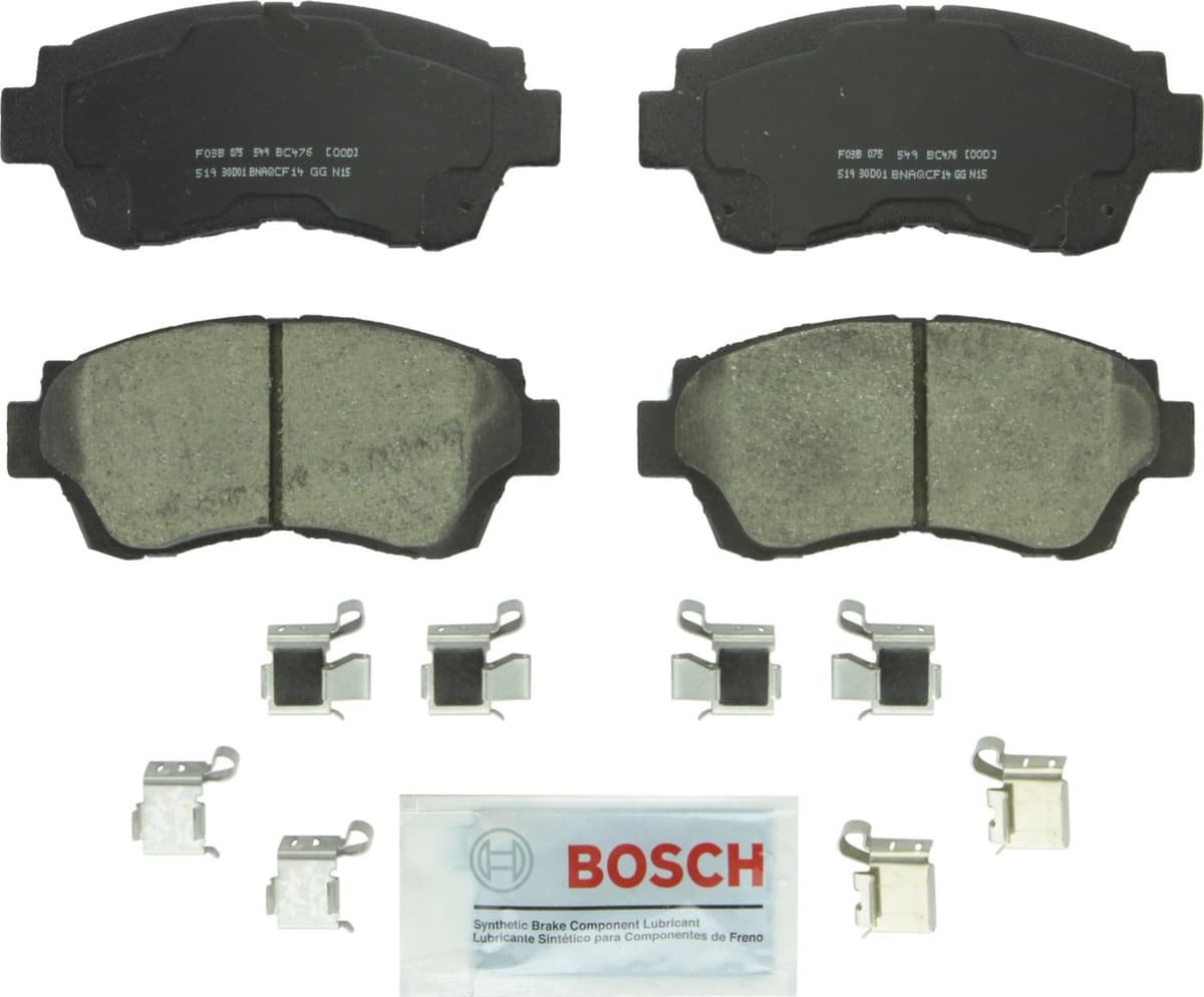 Bosch BC914 QuietCast Premium Ceramic Disc Brake Pad Set For: Acura ILX; Honda Accord, Civic, CR-V, Element, Fit, Front — view 54