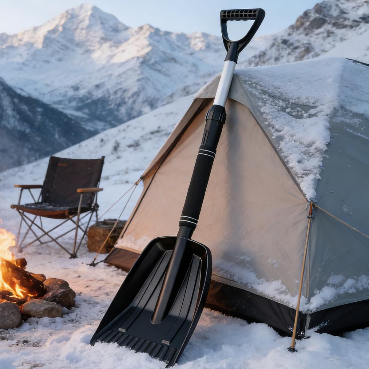 Pala de nieve con mango ergonómico resistente para senderos de jardín, pasarelas, entradas, puertas de garaje — view 4