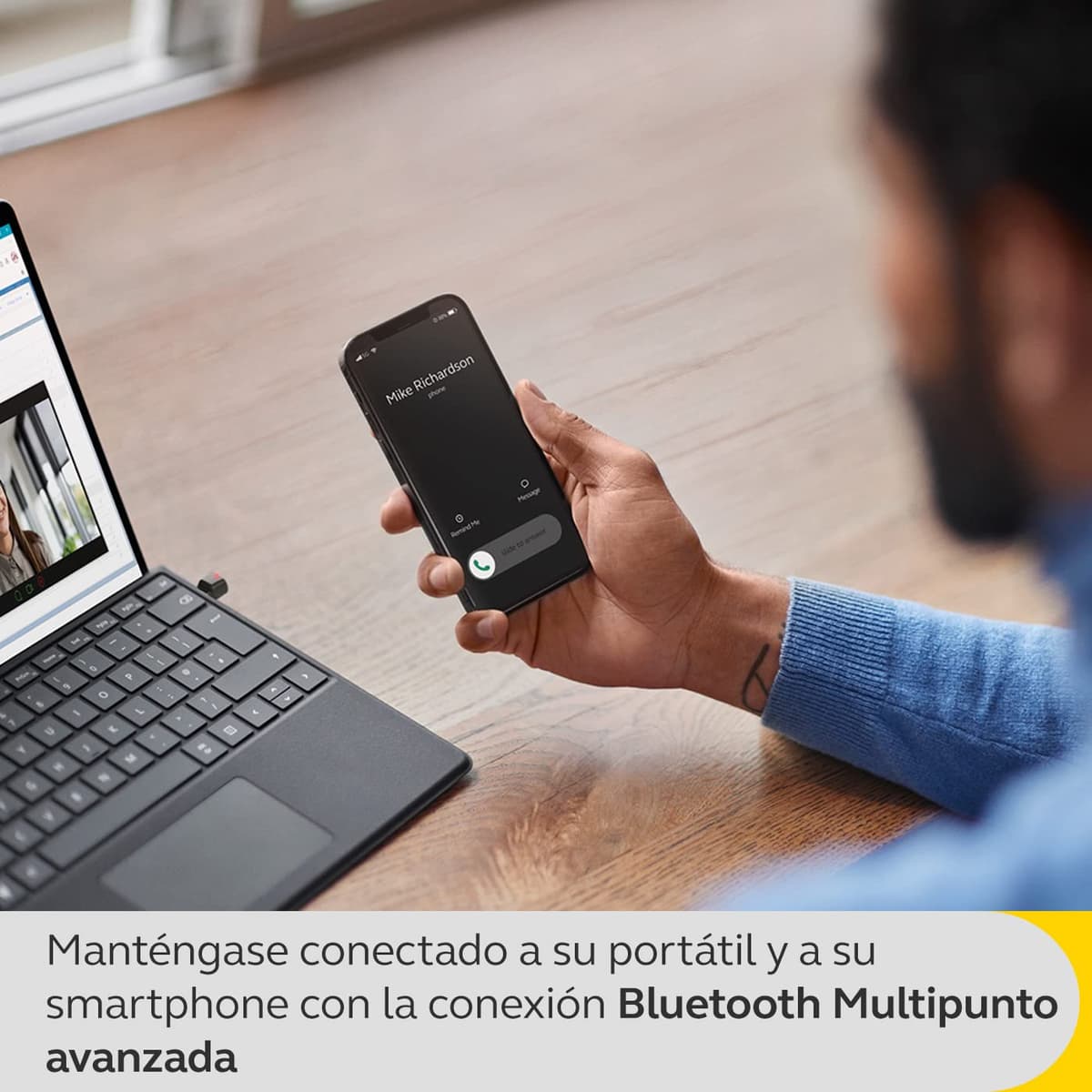 Jabra Evolve2 Buds, Auriculares Bluetooth Intraaurales Inalámbricos, Cancelación Activa de Ruido y Tecnología MultiSensor con 4 Micrófonos, Certificados para MS Teams, Negro — view 5