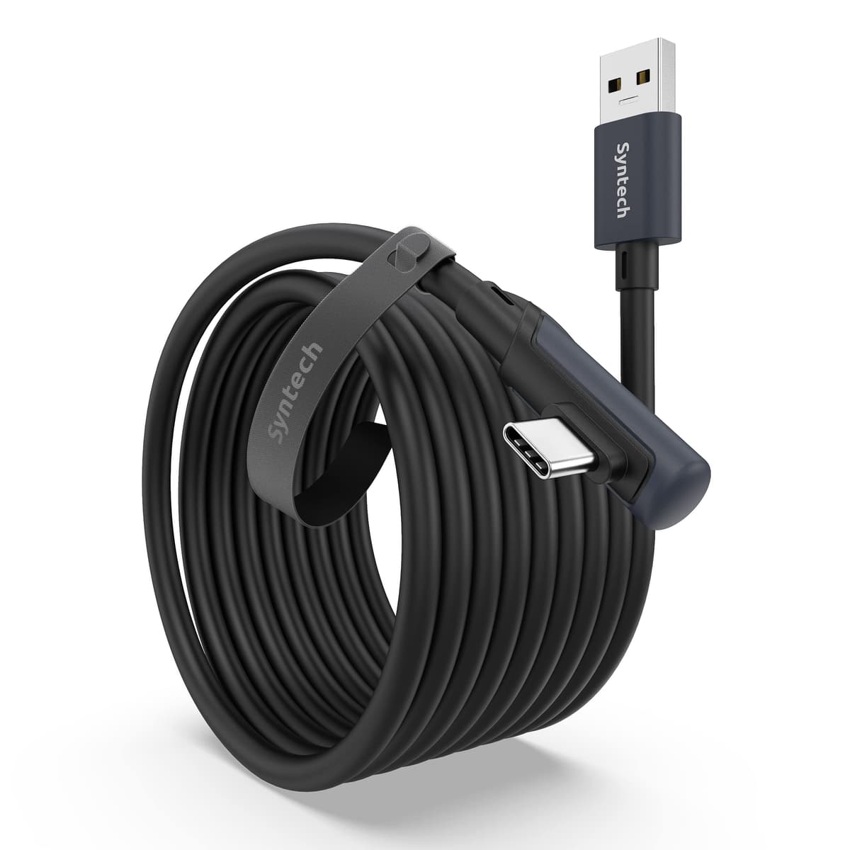 Syntech Cable Link de 5 Metros Compatible con Quest 3/2/Pro y Pico4/Pro Accesorios y PC/Steam VR, Transferencia de Datos de Alta Velocidad, Cable Link USB 3.0 a USB C para Auriculares VR, Negro