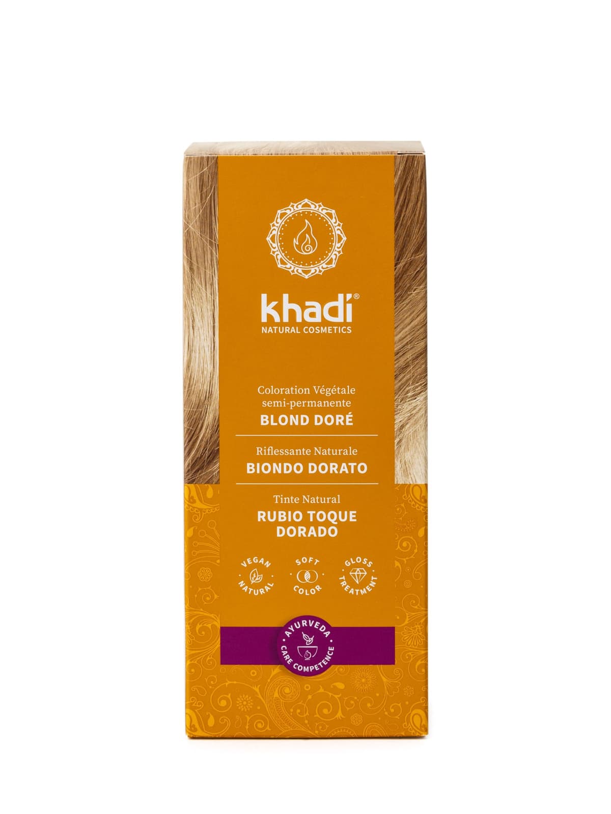 khadi CASTANO MEDIO Tinte vegetal para el cabello - tinte para un color castaño canela vivo y cálido hasta un castaño medio intenso y profundo - 100% vegetal - 100 g — view 32