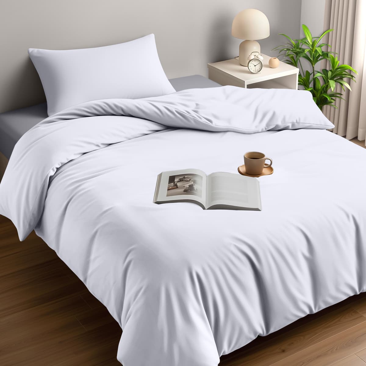 Utopia Bedding Duvet Cover Double - Soft Microfibre Polyester - Bedding Quilt Cover Set, with Pillow cases (Grey) — view 101