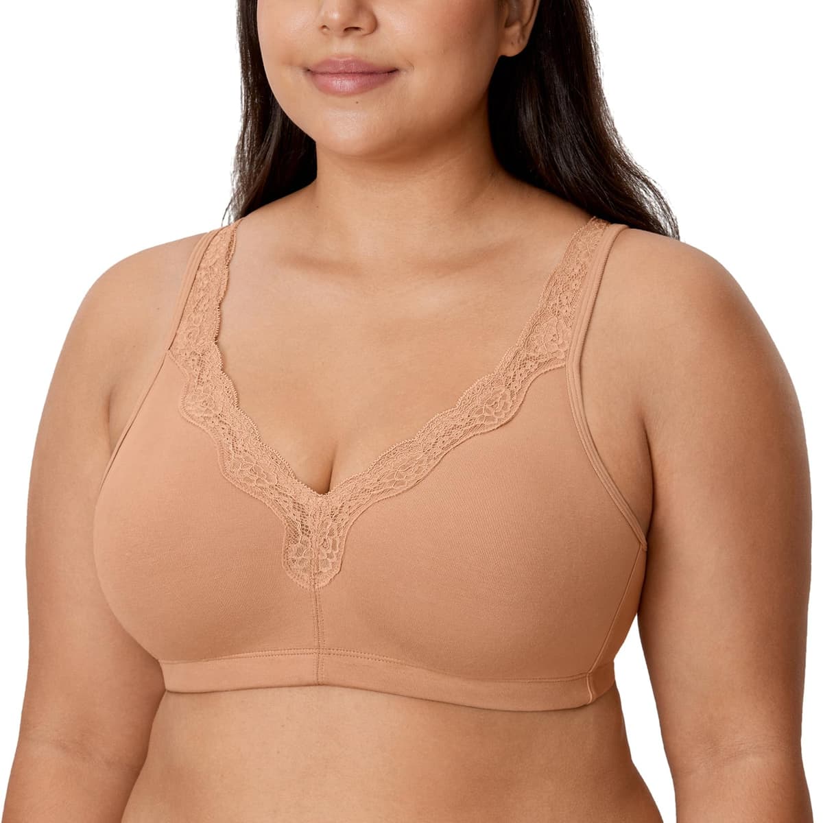 Delimira Women's Non Wired Bras Full Coverage Cotton Comfort Bra Plus Size Non Padded Soft Bras — view 11