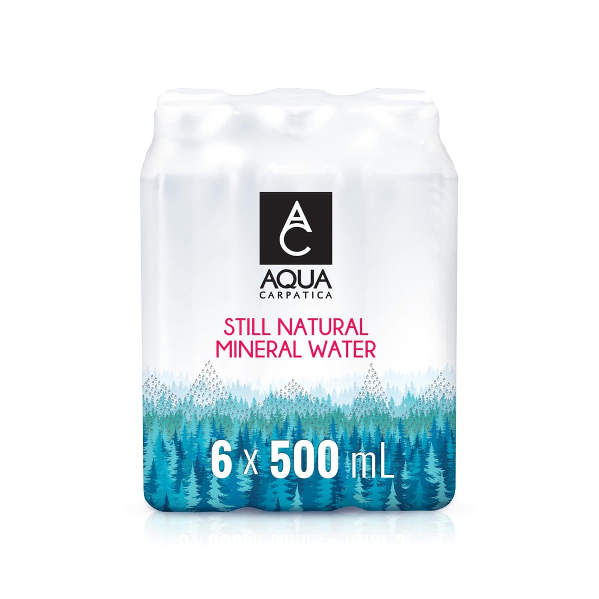 AQUA Carpatica Pure Natural Still Mineral Water, Virtually Nitrate Free, Low Sodium, Naturally Alkaline, Natural Electrolytes, Premium Multipack 100% Recyclable, 500 ml (Pack of 6) — view 3