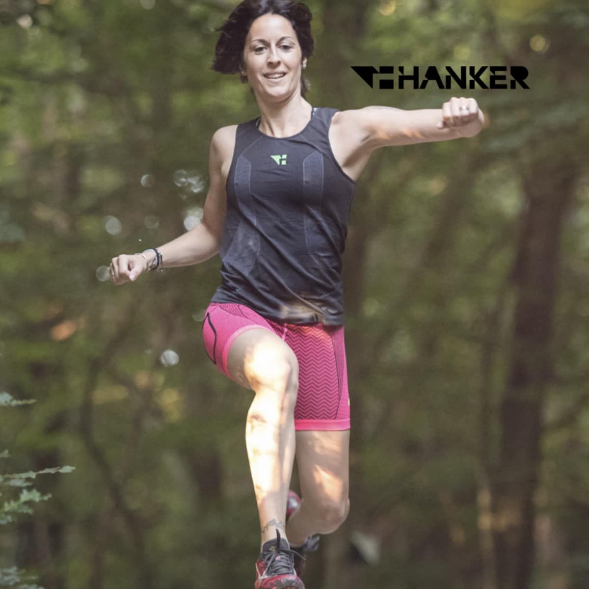 HANKER Mallas Deportivas Mujer Cortas Compresivas con Bolsillos Cintura Alta para Running y Gimnasio — view 7