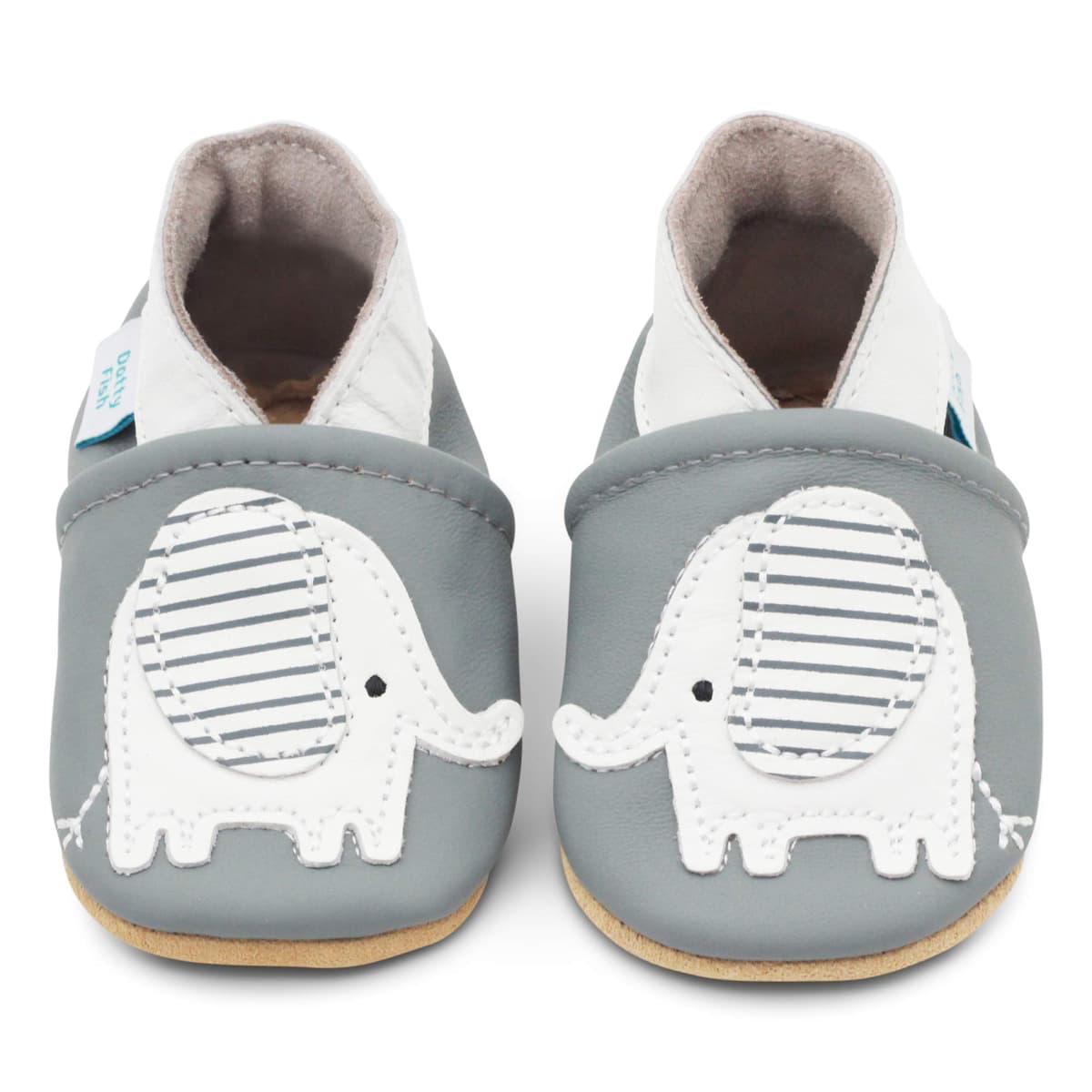 Dotty Fish Unisex Soft Leather Shoes, Unisex Baby First Walker Shoe — view 2