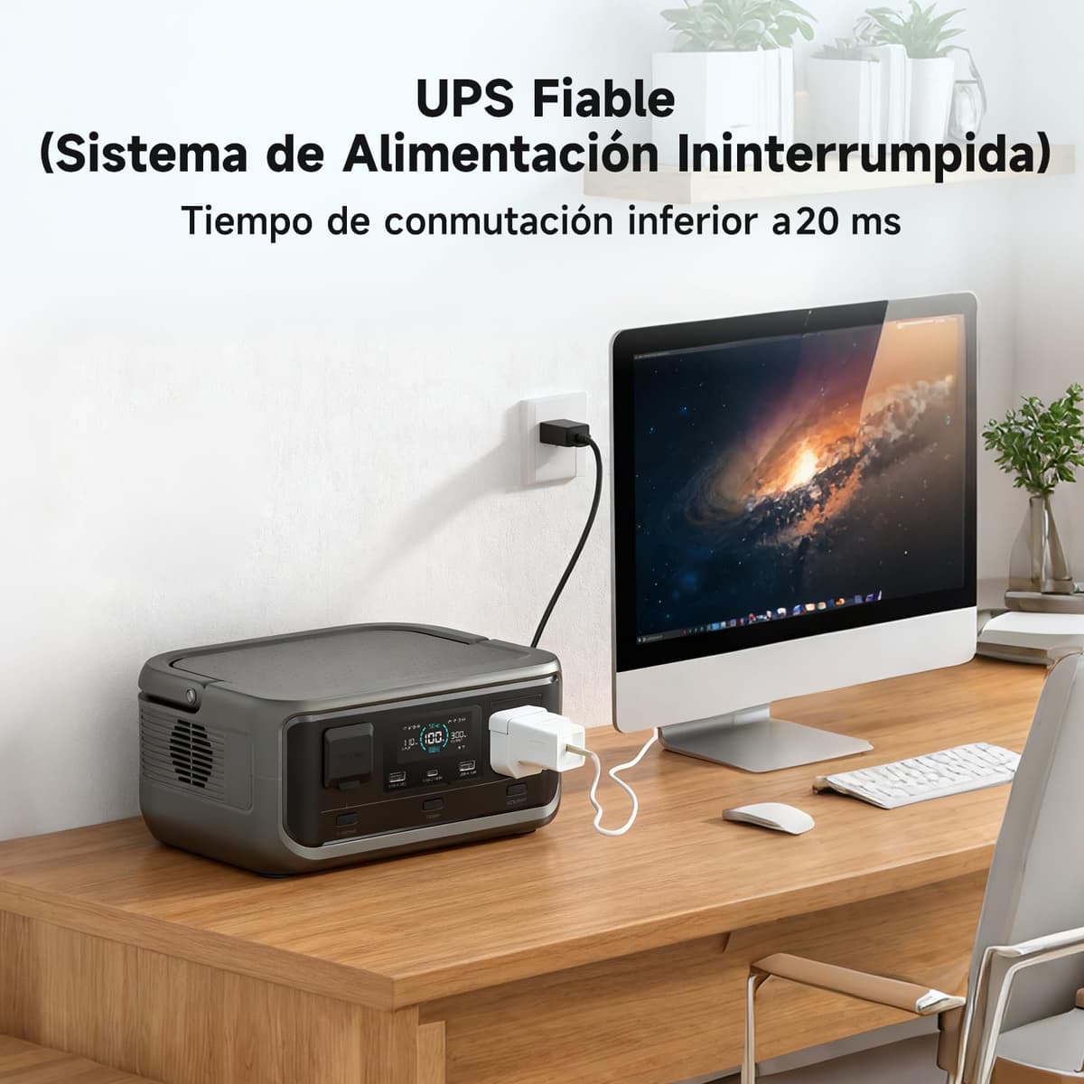 ALLPOWERS VOLIX P300 Generador Solar Portátil 300W(pico 600W)/256Wh,Batería LiFePo4,SAI<20ms,MPPT 110W max,Carga Rápida 80% en 1h,Incluye Panel Solar SOLAX SE100-100W,para Hogar Emergencias Exteriores — view 5