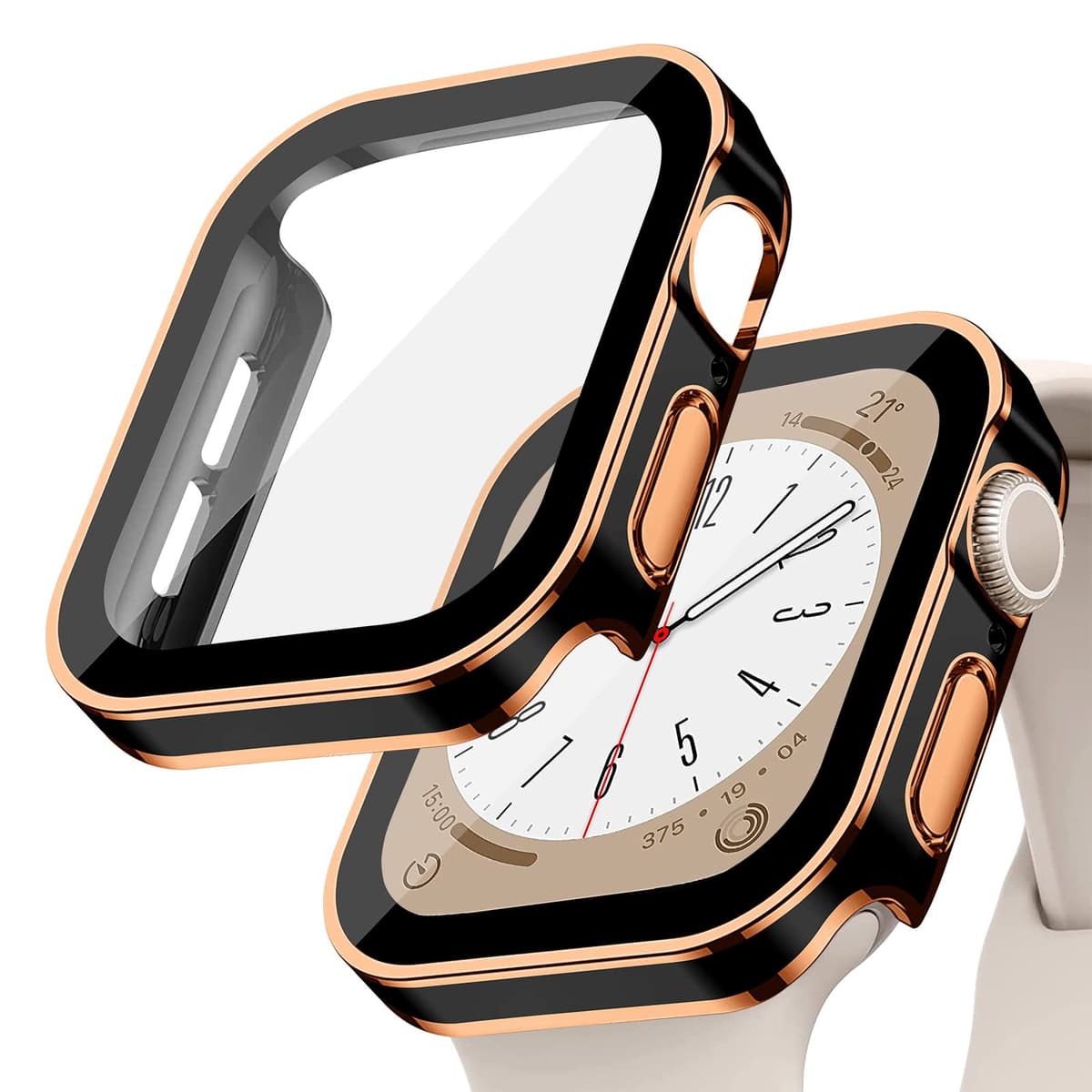 Hard PC Waterproof Case for Apple Watch Case 42mm 46mm 40mm 44mm 41mm 45mm, Built-in Tempered Glass Screen Protector, Ultra-Thin HD Full Protective Cover for iWatch Series 11 10 9 8 7 6 5 4 SE 3/2/1 — view 18