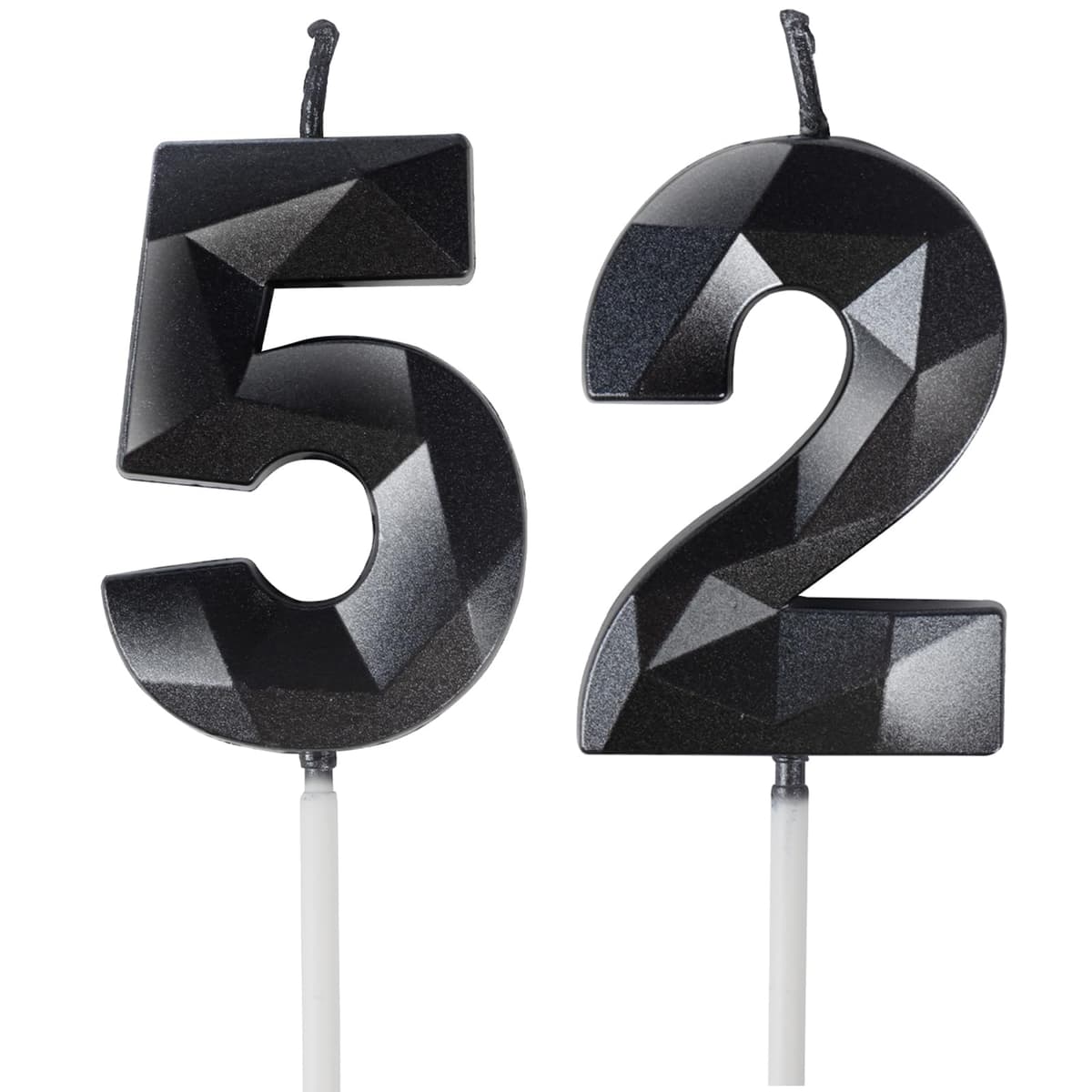 Yiran 50th Birthday Candles, Gold Number 50 Happy Birthday Candles, Cake Topper Decorations for Birthday Party, Wedding Anniversary Celebration Supply — view 23