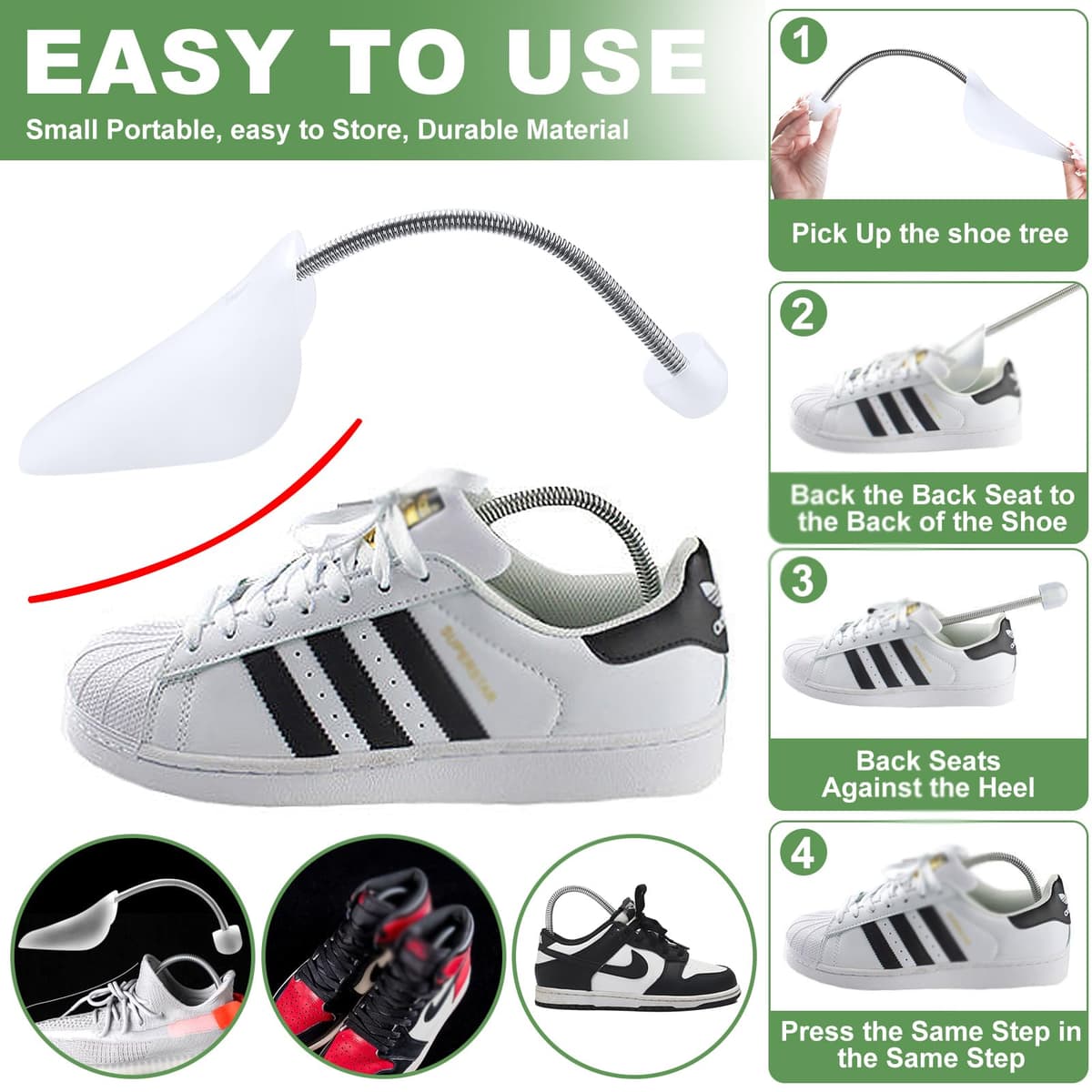 JOTOL 9 Pares De Hormas Para Zapatos Hombre,Ensanchador De Zapatos,Hormas De Plástico,Horma Zapatos Eu La Talla 38-45,Justable Longitud,Transparente — view 5