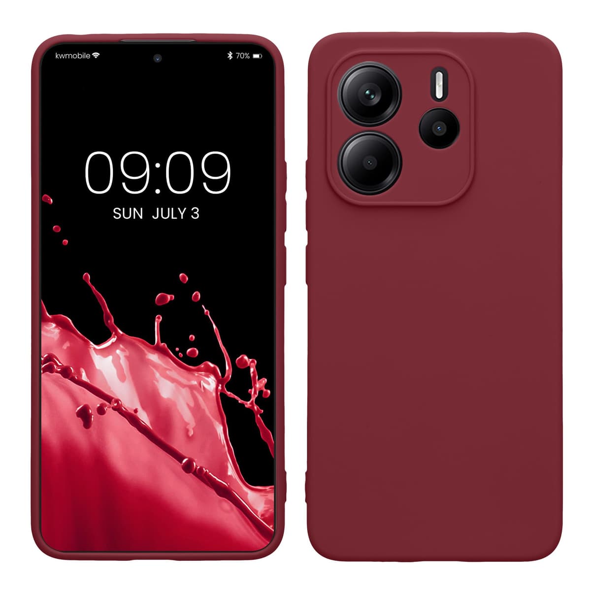 kwmobile Carcasa Compatible con Xiaomi Redmi Note 14 Pro 5G / Poco X7 Funda - Funda Ultrafina de TPU con Bordes elevados - Lavanda Metalizado — view 21