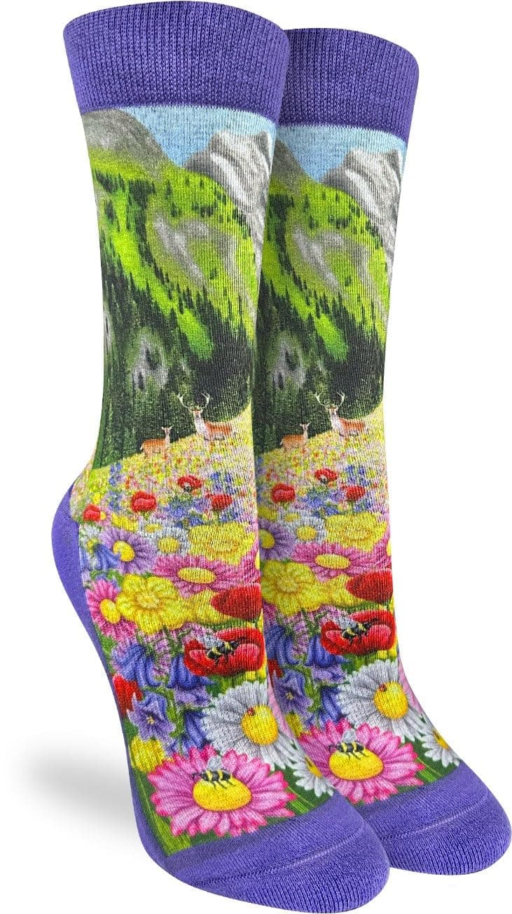 Good Luck Sock Women's Floral Dinosaurs Socks, Shoe Size 5-9 — view 151