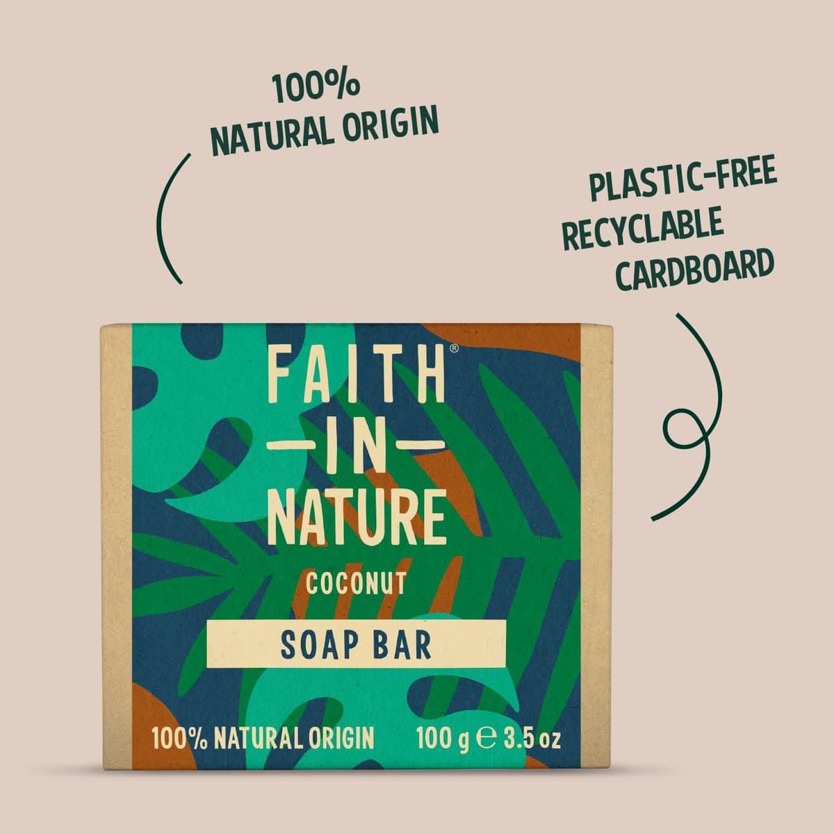 Faith In Nature Natural Coconut Hand Soap Bar, Hydrating, Vegan & Cruelty Free, No SLS or Parabens, 100g — view 5