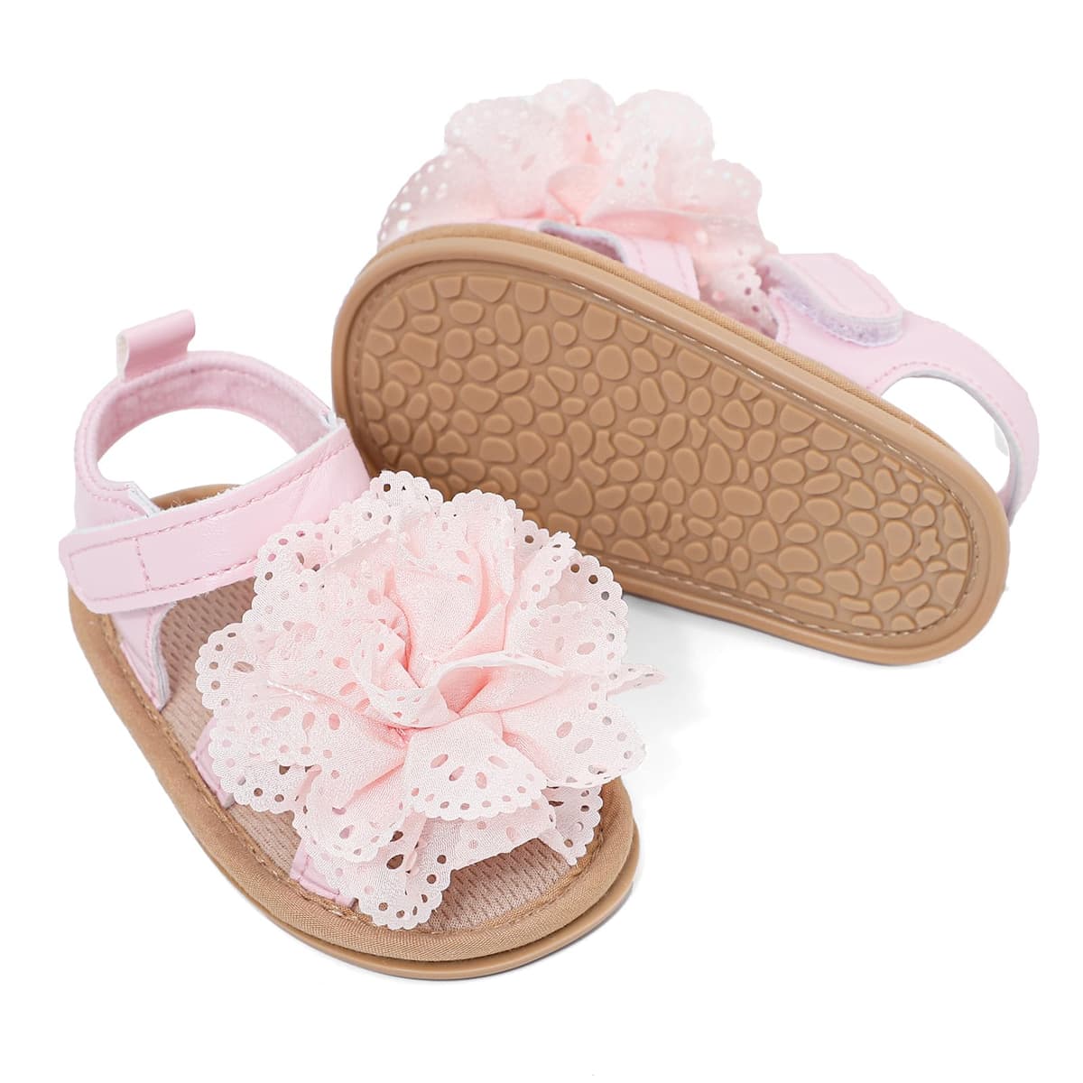 LACOFIA Baby Girls Sandals Infant Summer Shoes Anti-Slip First Walking Shoes — view 4