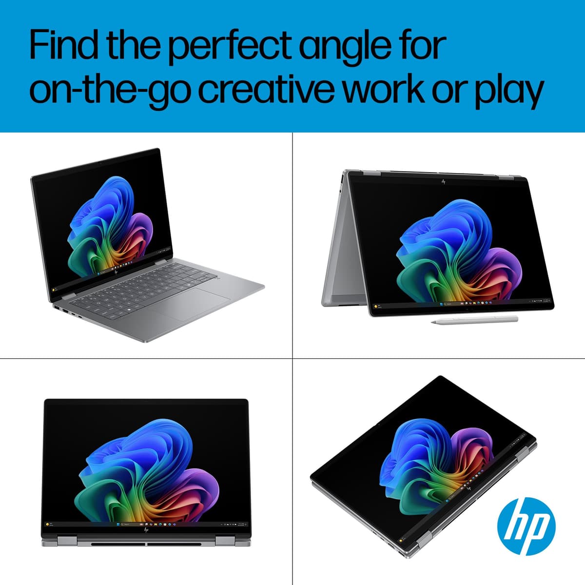 HP OmniBook X Flip NGAI 14" Laptop | CoPilot+ PC | Intel® Core™ Ultra 5-226V Processor | 16GB RAM | 512GB SSD | Intel® Arc™ 130V | 2K IPS Touchscreen | Up to 22.75Hr Battery | Windows 11 | 14-fm0005sa — view 8