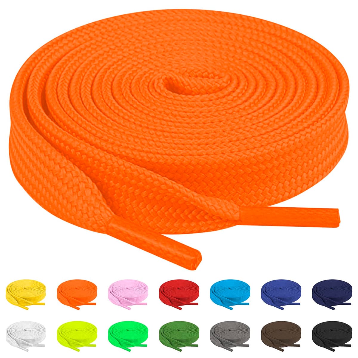 TBOC Cordones Planos para Calzado Zapatos Deportivas Zapatillas Botas Cordón Patines Fútbol Deportes [Ancho 8 mm] Compatibles con Converse Nike Adidas Panama Jack Vans