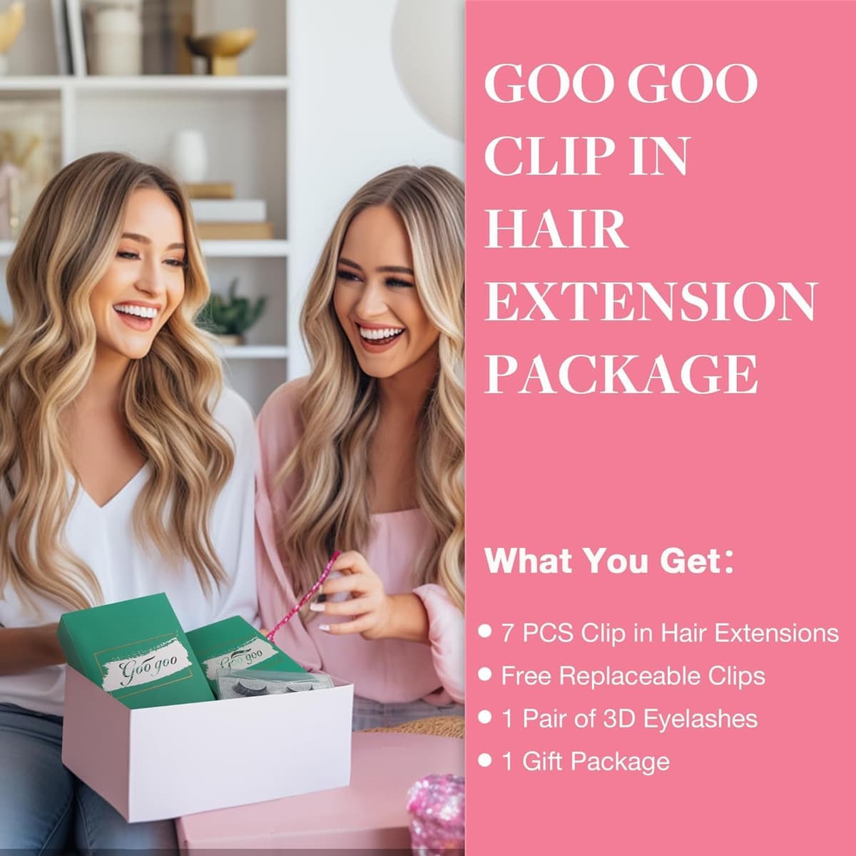 GOO GOO Clip in Hair Extensions Human Hair, 18inch 150g 9Pcs, #2 Dark Brown, Hair extensions for women, Human Hair Extensions Clip in — view 111