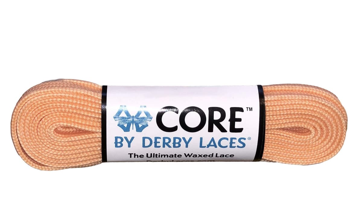 Derby Laces CORE Narrow 6mm Waxed Lace for Figure Skates, Roller Skates, Boots, and Regular Shoes, Black, 108 Inch / 274 cm — view 4