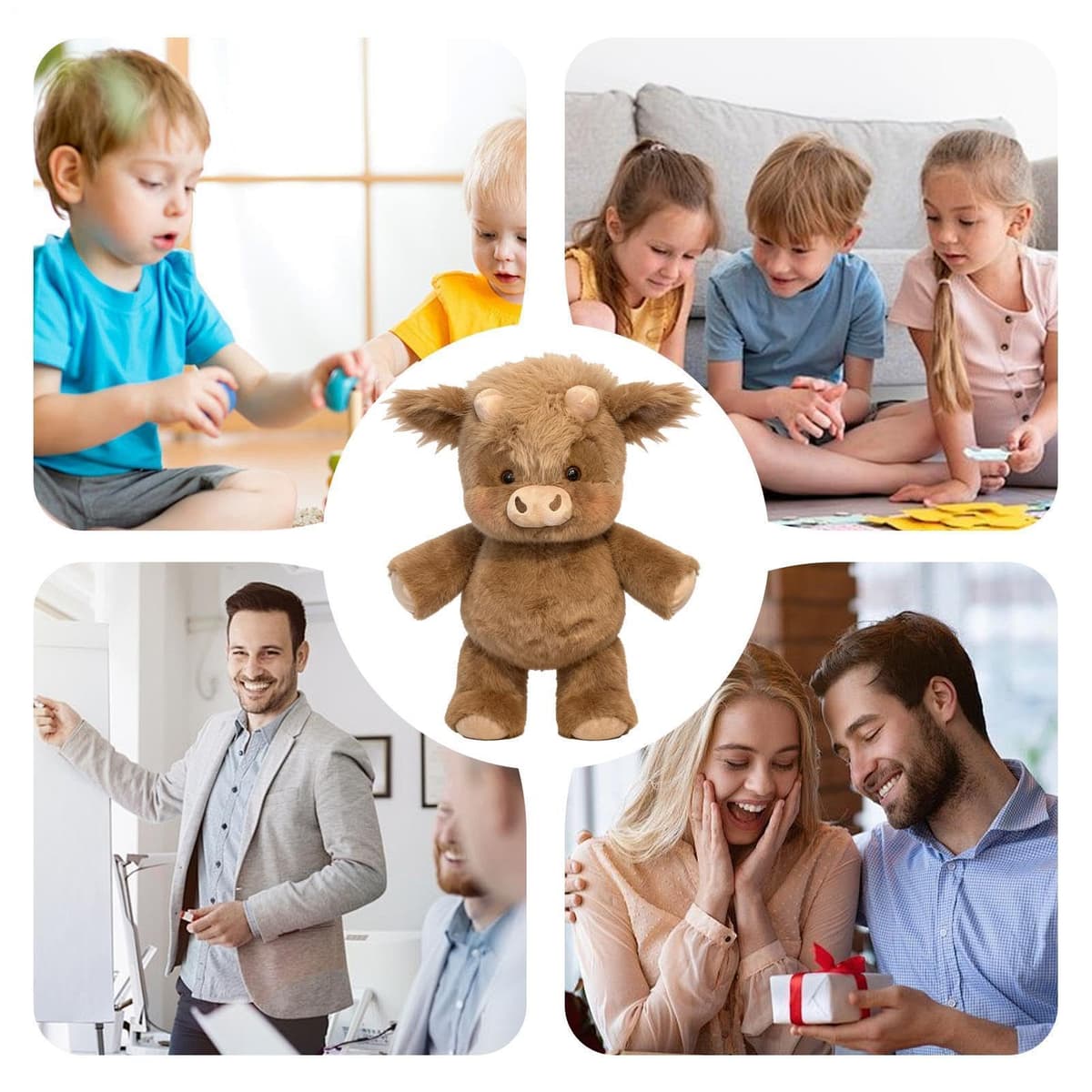 Cow Soft Plush Toy – Adorable Furry Running Cow Stuffed Animal For Stress Relief, Wild Boar Plush Toy 45cm For Home Decor Adorable Wild Boar Animal Doll — view 4