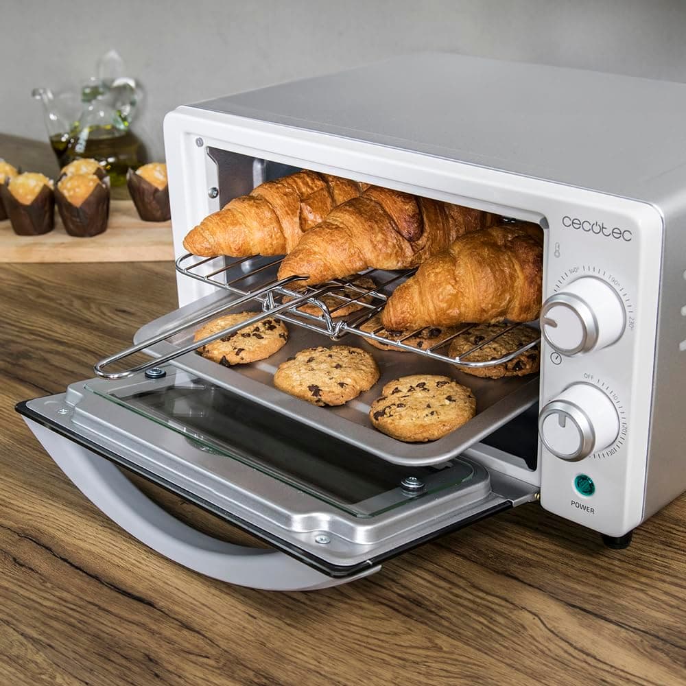 Cecotec Horno de sobremesa Bake&Toast 1090 White, 10 L, 1000 W, Temporizador 60min, Temperatura regulable hasta 230ºC, Bandeja para hornear, parrilla y pinzas. — view 4