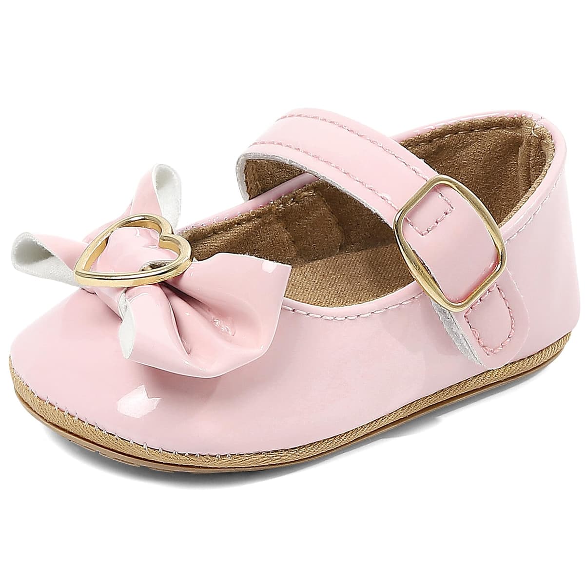 LACOFIA Baby Girls Anti-Slip First Walking Shoes Infant Bowknot Mary Jane Princess Party Shoes Prewalkers — view 8