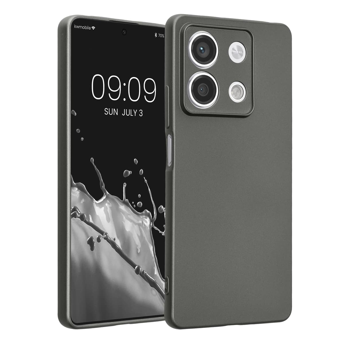 kwmobile Carcasa Compatible con Xiaomi Redmi Note 14 Pro 5G / Poco X7 Funda - Funda Ultrafina de TPU con Bordes elevados - Lavanda Metalizado — view 307
