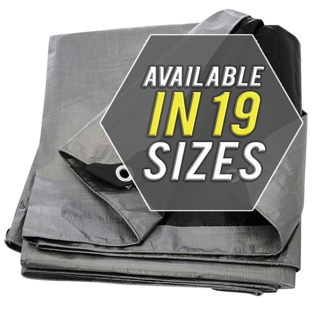 Large Waterproof Tarp- Heavy Duty Thick Poly Tarpaulin Ideal for Canopy Tents, Boats, RV or Pool Covers- Multipurpose Protective Tarps with Grommets for Indoor and Outdoor Use — view 59
