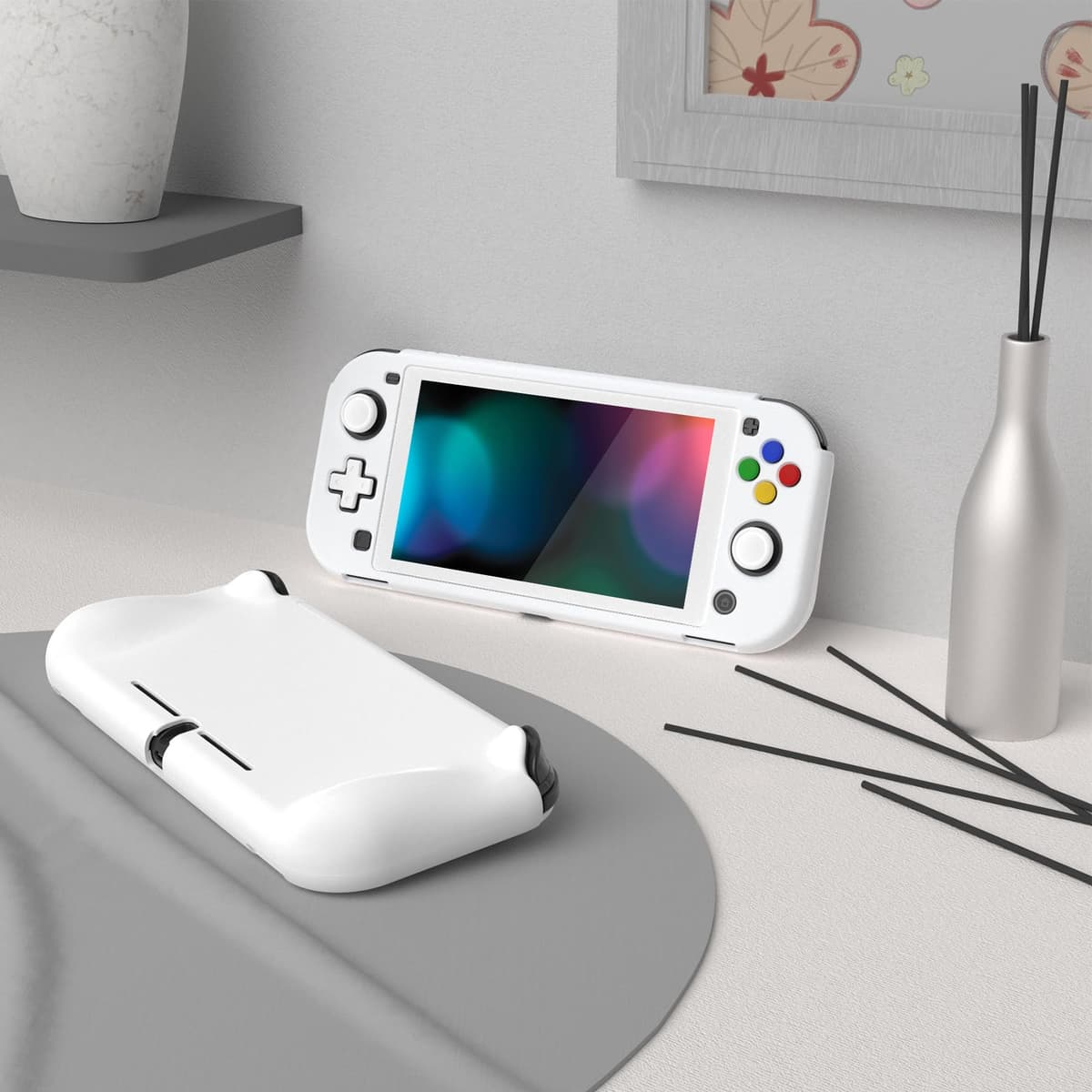 PlayVital ZealProtect Funda Protectora Dura para Nintendo Switch Lite Accesorios Carcasa con Protector de Pantalla & Tapas de Agarre para el Pulgar & Pegatinas de ABXY Dirección Botón — view 4