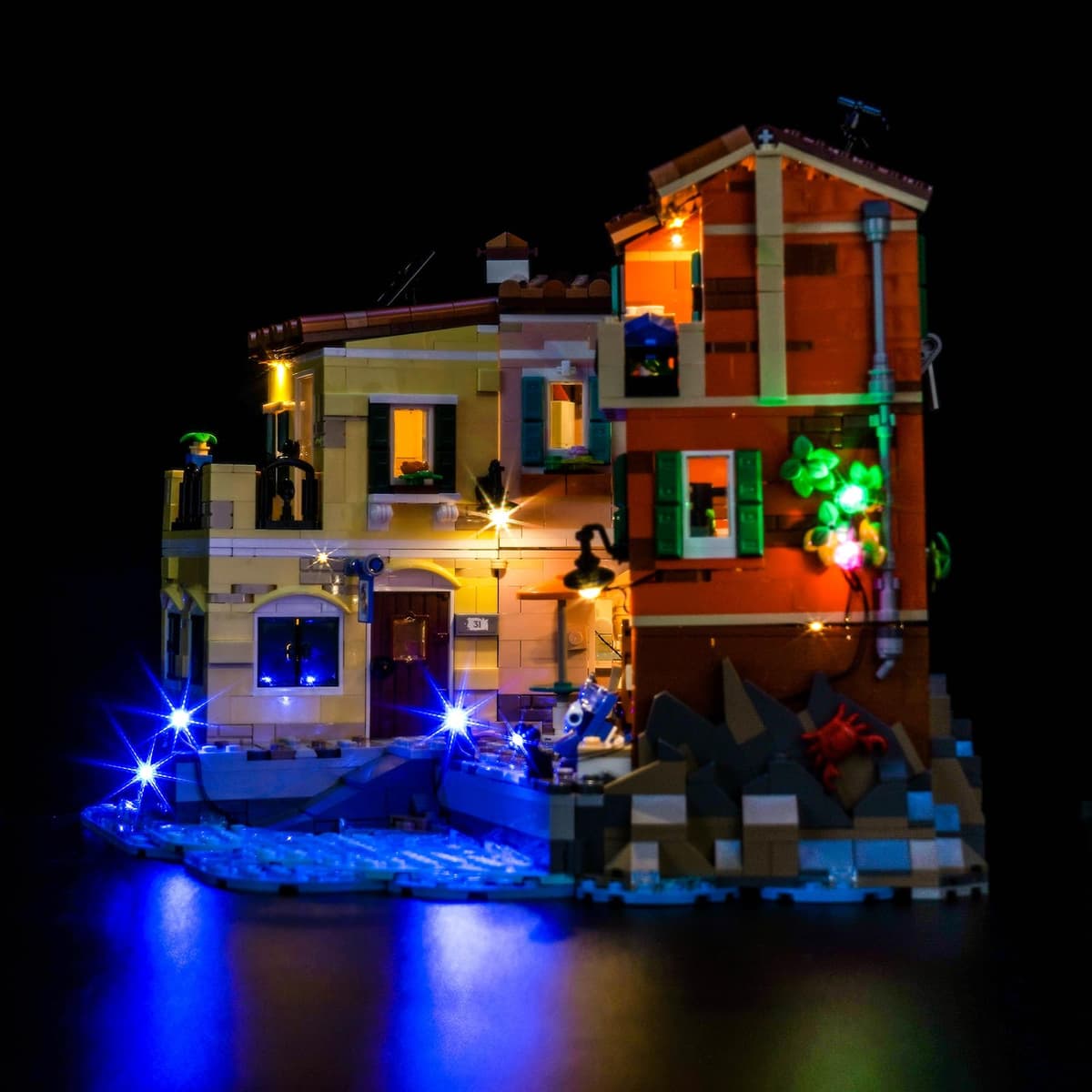 Juego de luces LED compatible con Lego 21359 Riviera italiana (no modelo), juego de iluminación decorativa compatible con Lego Italian Riviera juguete creativo — view 3