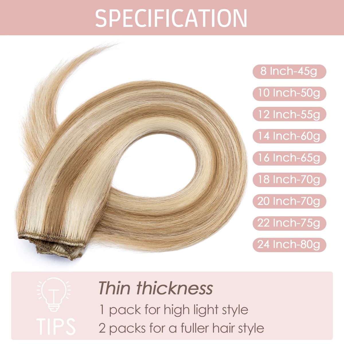 Silk-co 10inch Hair Extensions Clip in Hair Extension Human Hair #04 Medium Brown -Basic Thickness-Thin Weft- 8 Pieces Real Remy Straight Hair Extensions[50g] — view 146