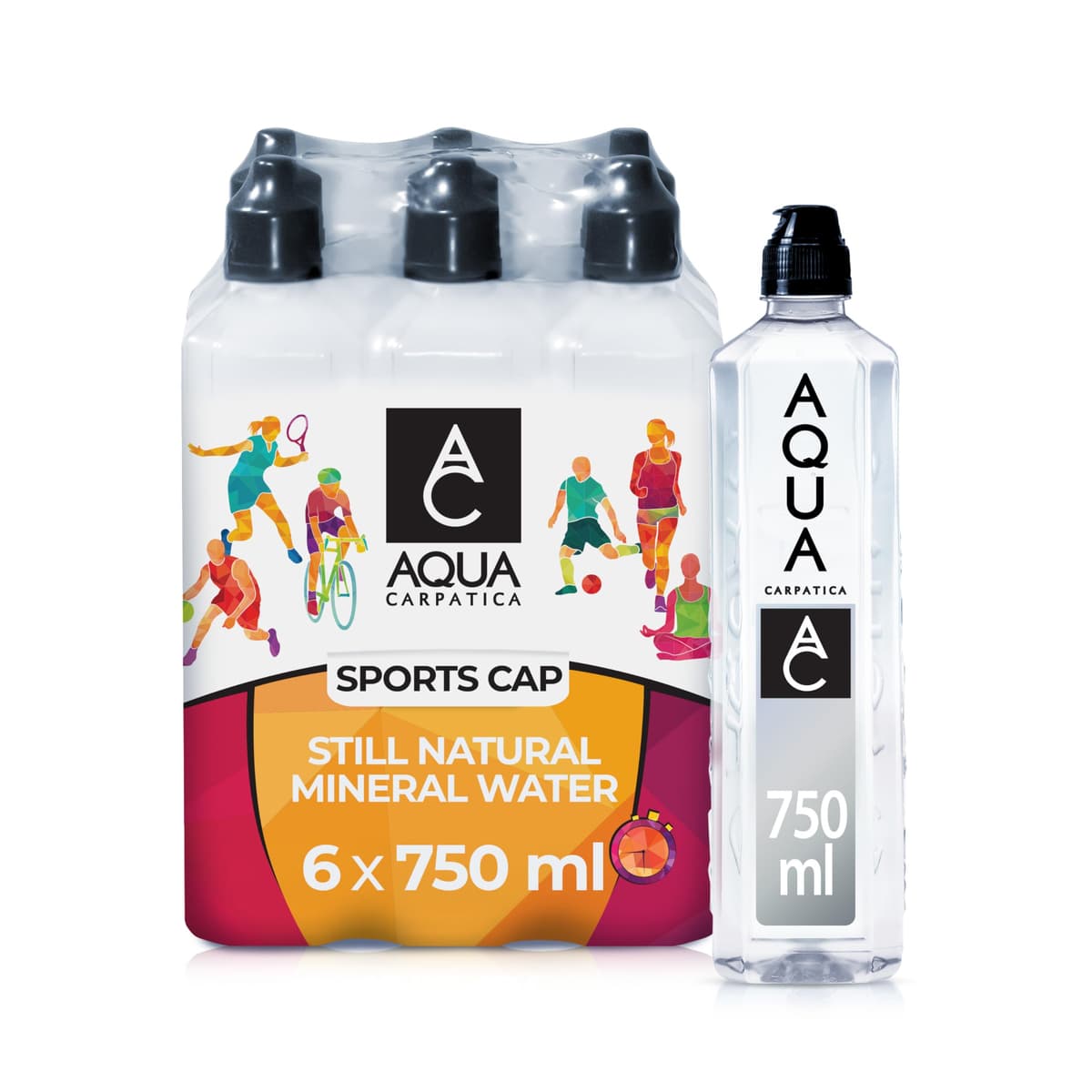 AQUA Carpatica Pure Natural Still Mineral Water, Virtually Nitrate Free, Low Sodium, Naturally Alkaline, Natural Electrolytes, Premium Multipack 100% Recyclable, 500 ml (Pack of 6) — view 25