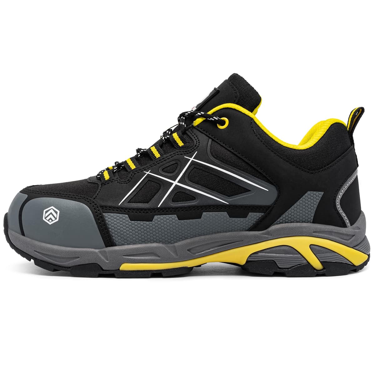 LARNMERN Zapatos de Seguridad Hombre Antiestático Punta de Acero SRC Antideslizante Transpirable Comodos Zapatillas Pies Anchos Cordones Trabajo — view 2