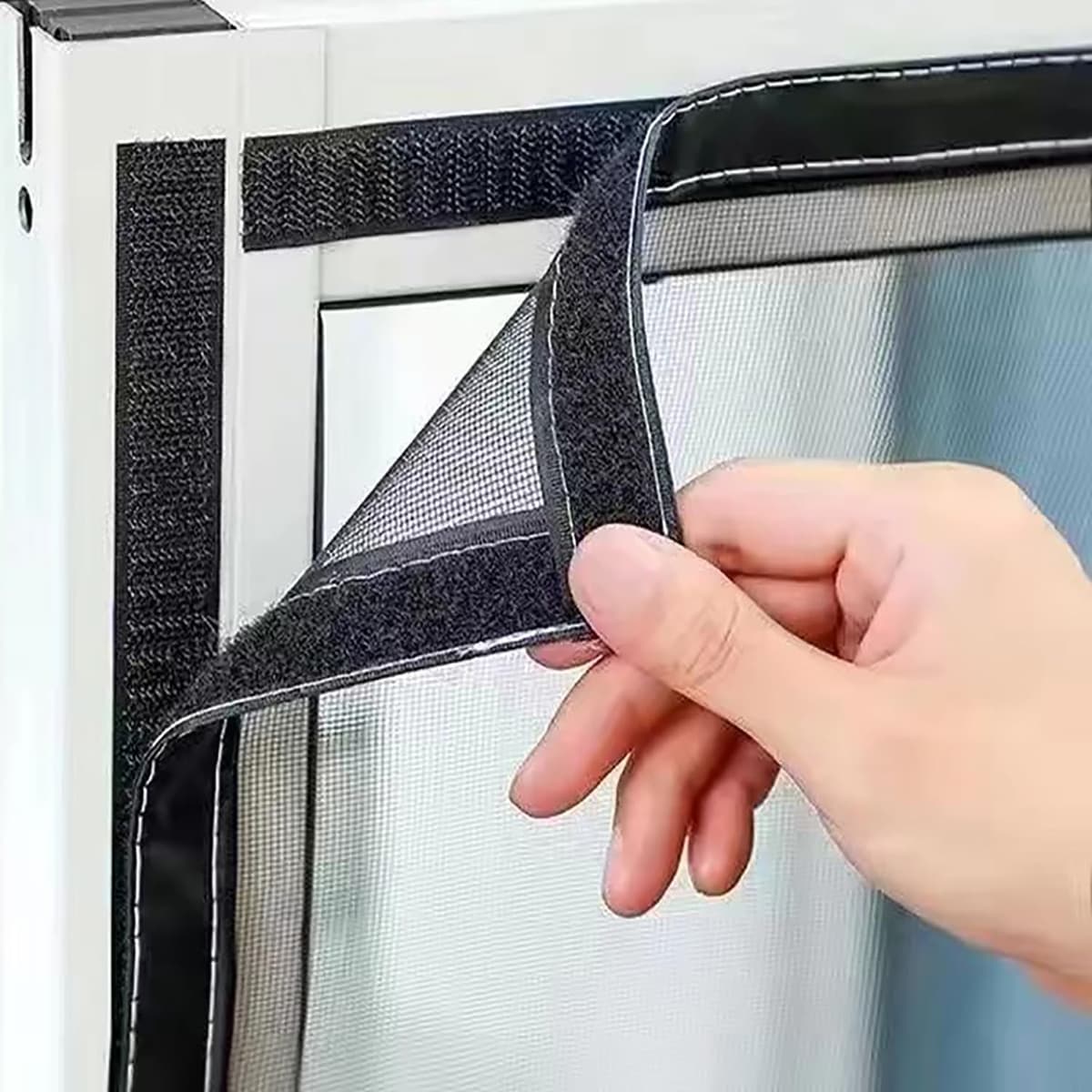 115x135cm Mosquitera para Ventanas, Mosquitero para Ventana con Adhesiva, Mosquiteras de Ventana Automático, Instalar sin Taladrar para, Salón, Dormitorios