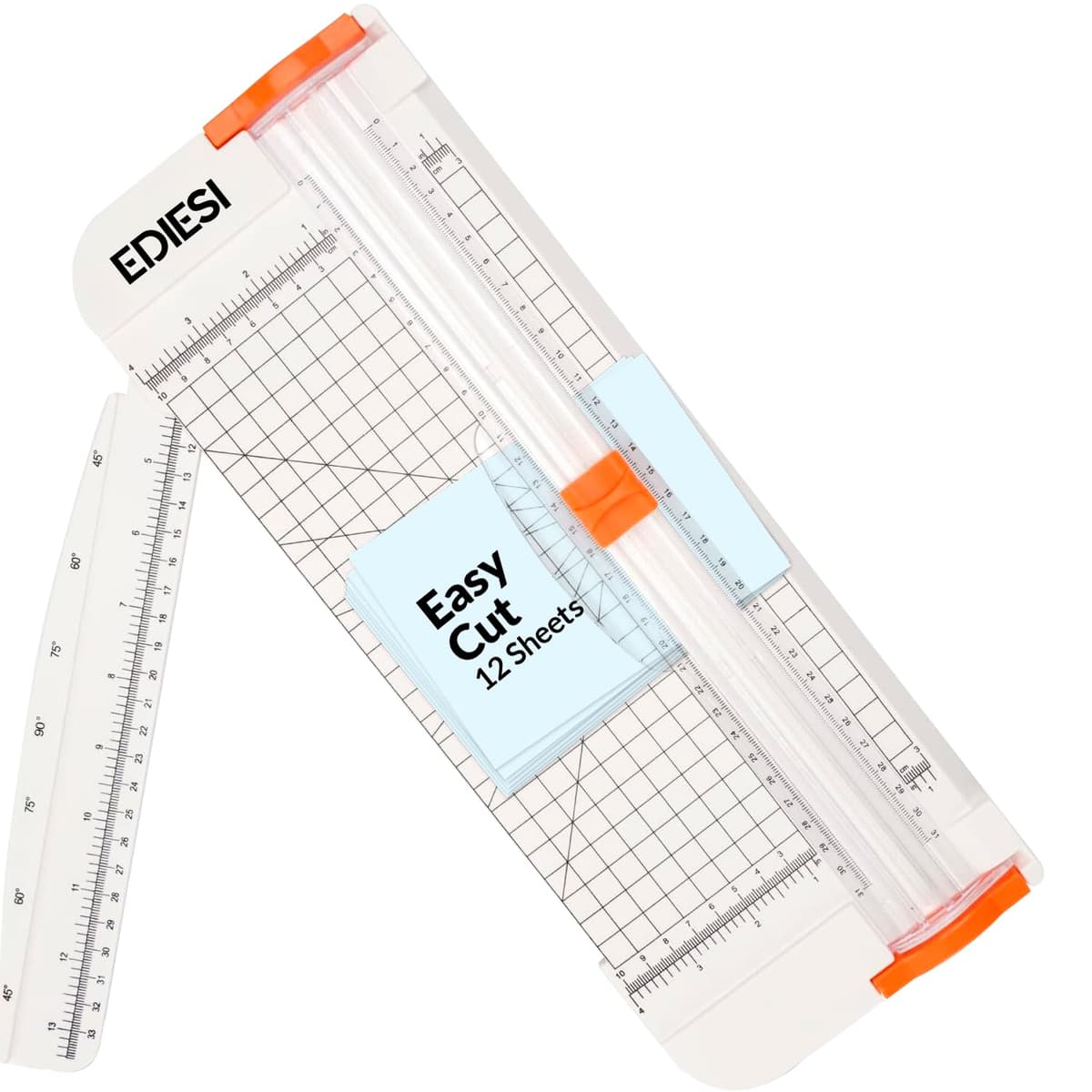 Ediesi, Guillotina de Papel, A4, Cizalla, Cortador, Máxima Precisión, Bloqueo Automático, con Regla de Extensión, para Papel, Fotos, Cupones y Etiquetas (Negro) — view 8