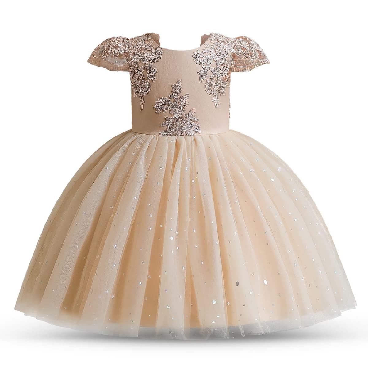 TTYAOVO Bebé Boda Pompa Bautismo Bautizo Tutu Vestido Chicas Princesa Vestir — view 4