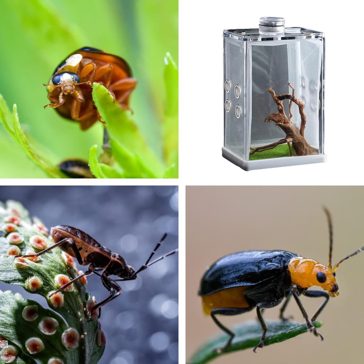 Genérico Recinto para Arañas Saltarinas - Mini Hábitat Acrílico con Luz LED Terrario De Alta Transparencia | Estuche De Observación De Insectos, Pequeña para Vivienda De Reptiles, Exhibición De — view 4