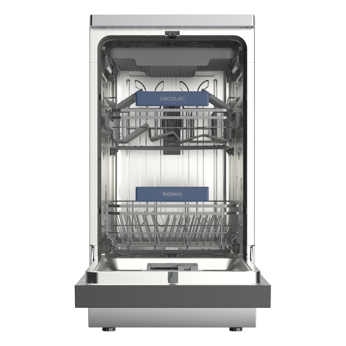 Cecotec Lavavajillas 45 cm Libre Instalación Bolero Aguazero 4360 Inox. 11 Cubiertos, 9 Programas, Motor Inverter Plus Duo, Panel Touch, Super Dry, Save+, AutoClean, Delay Start, Inox — view 3