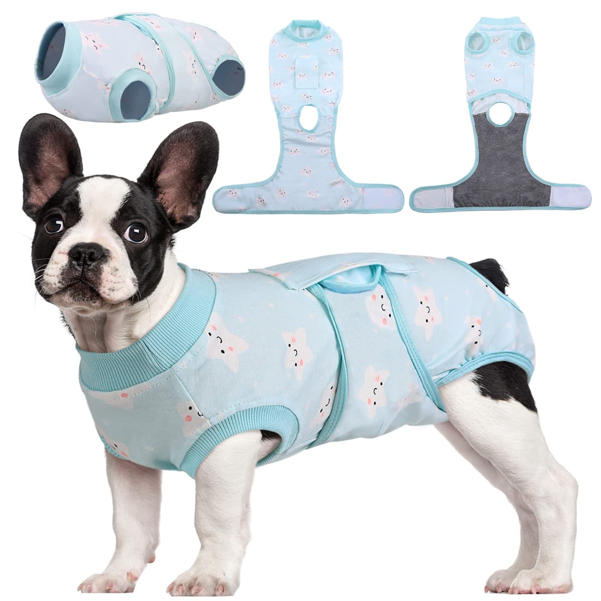 Kuoser Traje de recuperación de Perro para Hombre/Mujer, Camiseta para Cachorros después de la cirugía, Alternativa de Cuello electrónico para Mascotas pequeño, Mediano y Grande — view 43