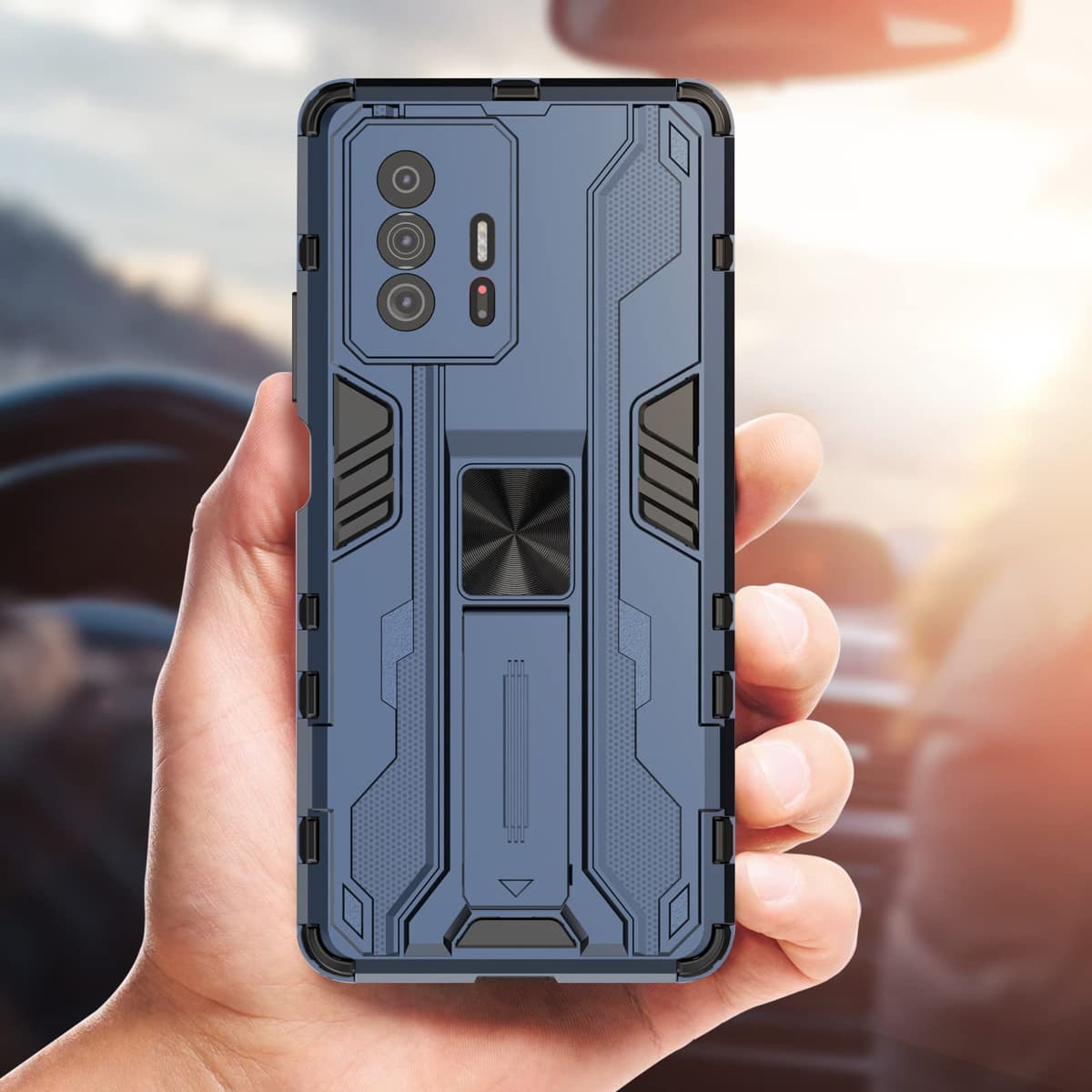 Funda para CMF Phone 2 Pro, Carcasa Antigolpes con Soporte anular metálico, Case Protectora de Grado Militar, Negro — view 288
