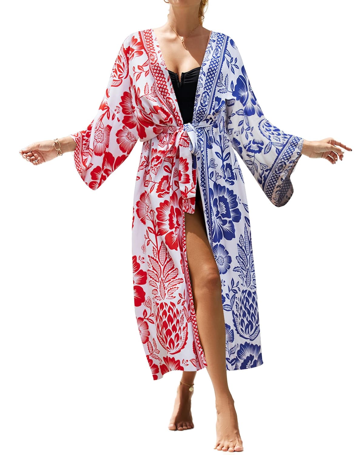 Bsubseach Bikini Bohemio para Mujer para bañador Kimono cárdigan — view 54