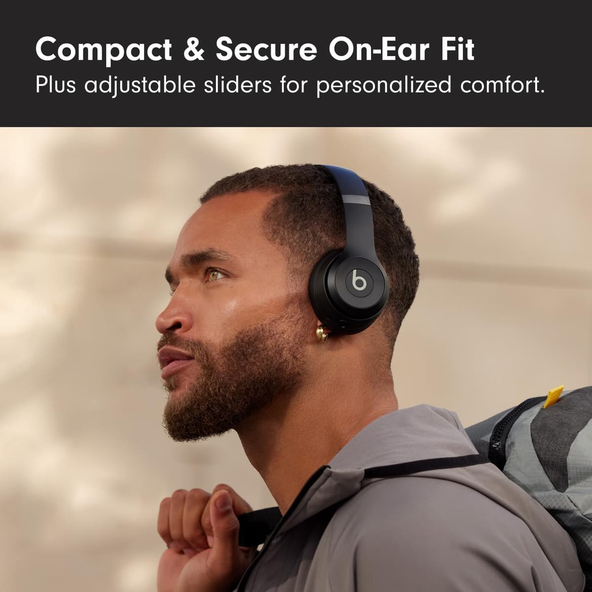 Beats Solo 4 – Wireless Bluetooth On-Ear Headphones, Apple & Android Compatible, Up to 50 hours of Battery Life – Matte Black — view 3