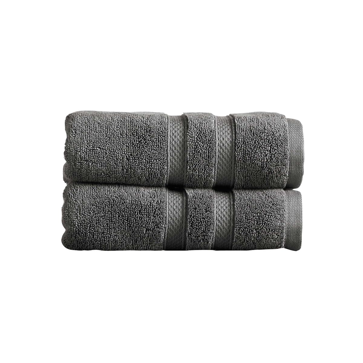 Christy Chroma Bath Towels | Set of 2 | Highly Absorbent Heavyweight 675GSM | Bold and Bright | Soft Velvety Smooth Bathroom Shower Towels | 100% Cotton | Sustainably Made | Ash Grey — view 157