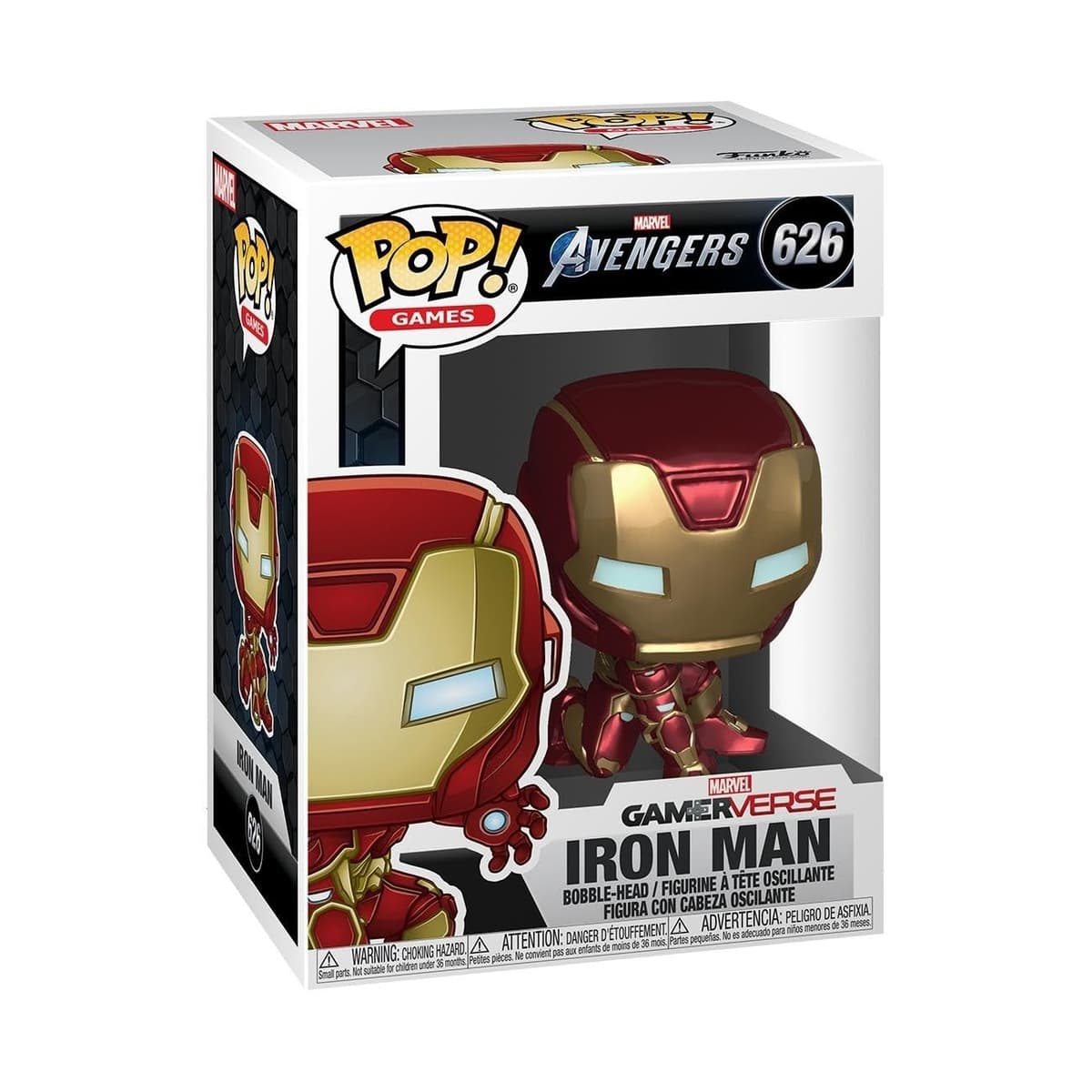 Funko Pop! Marvel: Juego de Los Vengadores - Iron Man - Traje Stark Tech - Figura Coleccionable de Vinilo - Idea para Regalo - Juguetes para niños y Adultos - Figura Modelo para coleccionistas