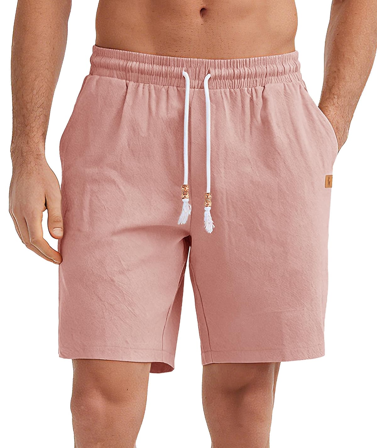 SwissWell Pantalones Cortos Hombre de Lino Bermudas Hombre Verano Casual Pantalón Corto Playa Vacaciones Shorts con Cintura Elástica y Bolsillo — view 10