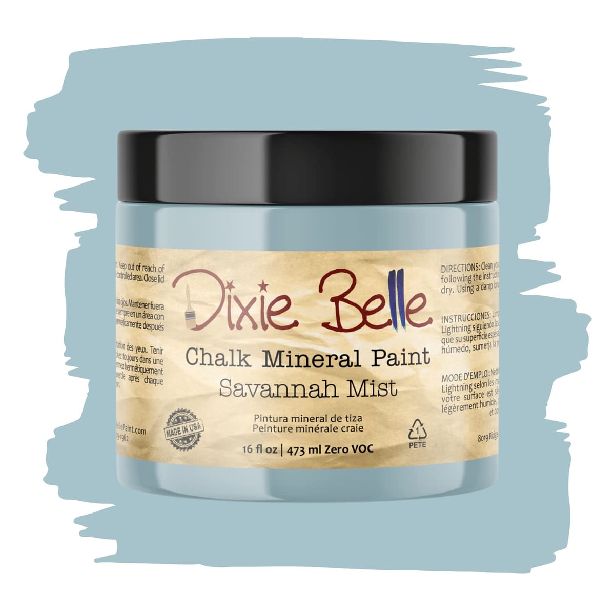 Dixie Belle Paint Company Chalk Finish Furniture Paint - Caviar (32oz) - Matte Black Chic Chalk Mineral DIY Furniture Paint — view 330