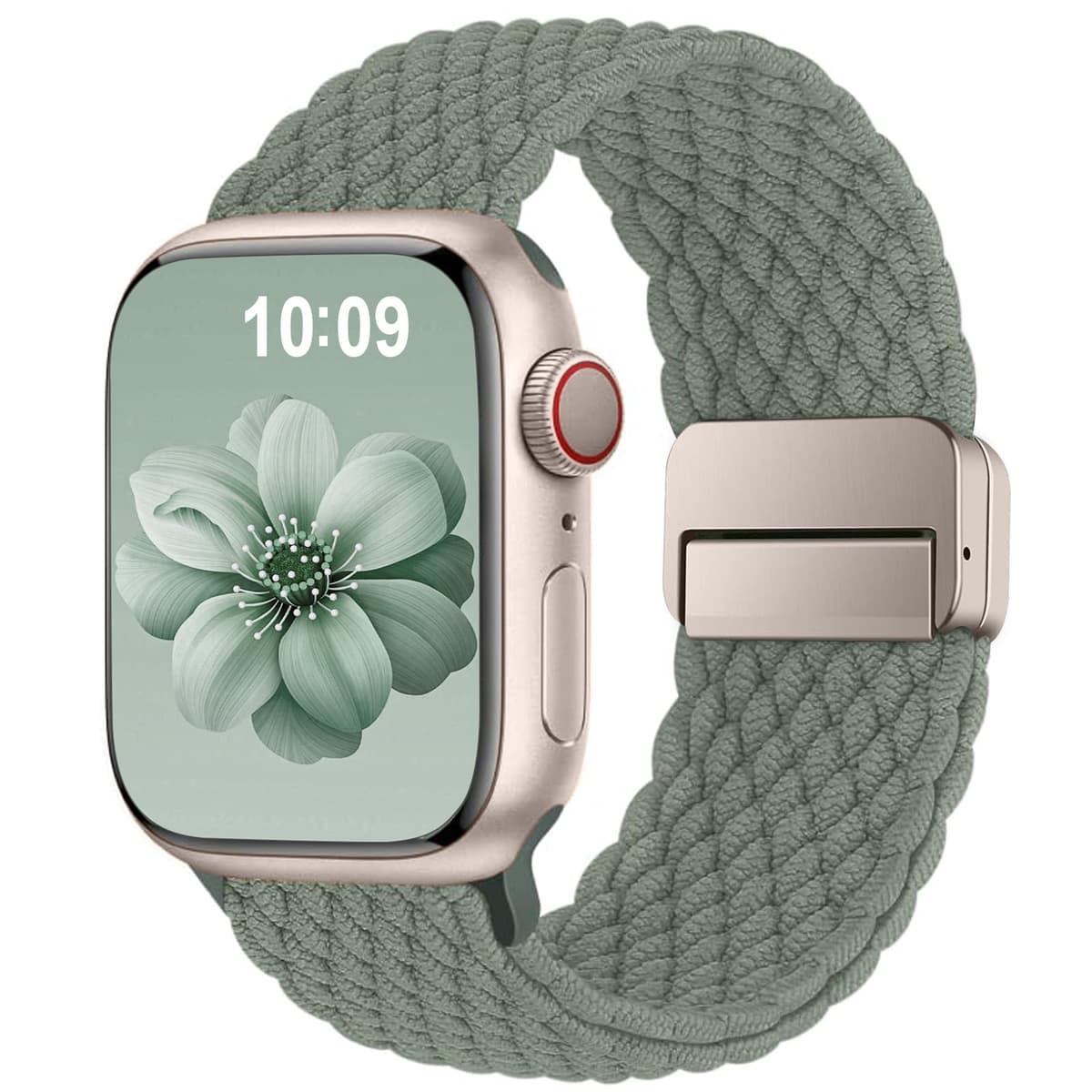 Higgs Braided Strap Compatible with Apple Watch Straps 44mm 46mm 38mm 42mm 40mm 41mm 45mm 49mm for Men Women, Nylon Elastic Magnetic Snap Strap for iWatch Series 11 10 9 SE 8 7 6 5 4 Ultra 3 2 1 — view 22