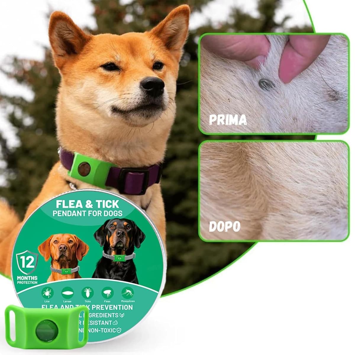 Collar natural para perros – 2 unidades, con aceites esenciales, reutilizable, para perros pequeños y grandes, flexible y ligero — view 4